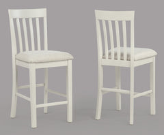 Brody White/Brown 5-Piece Counter Height Set - Ornate Home