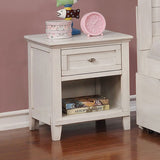 Brogan Antique White Nightstand - Ornate Home