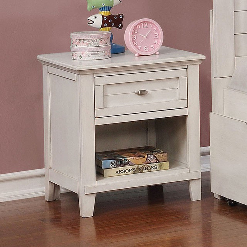 Brogan Antique White Nightstand - Ornate Home