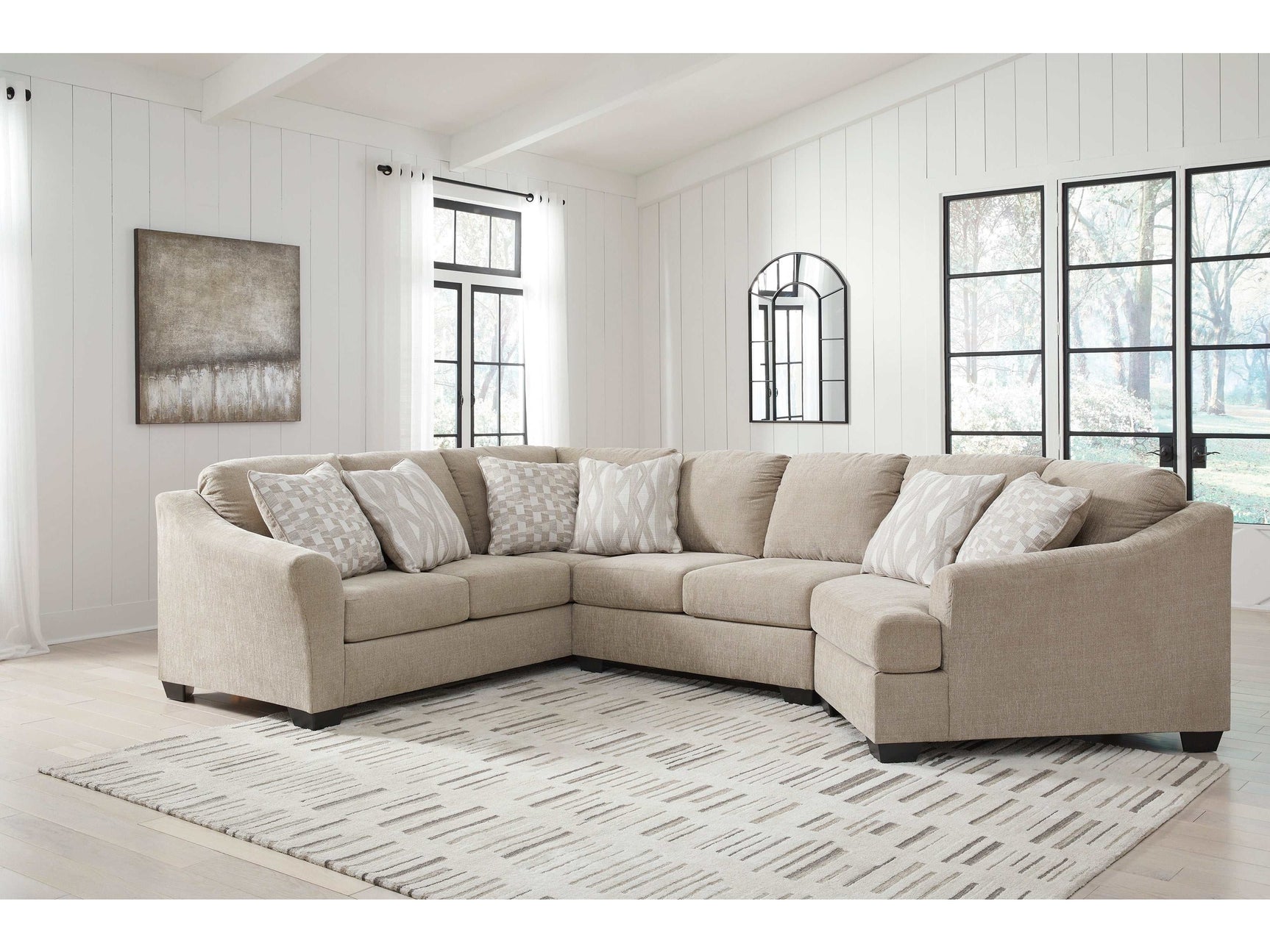 Brogan Bay Cork 3pc Sectional w/ RAF Cuddler (Online Special Price) - Ornate Home