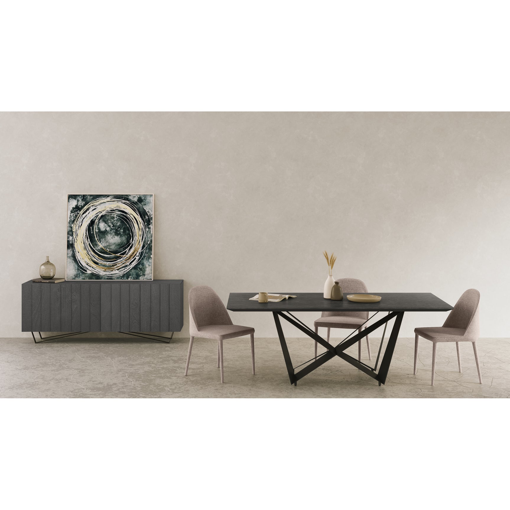 Brolio Charcoal Sideboard - Ornate Home
