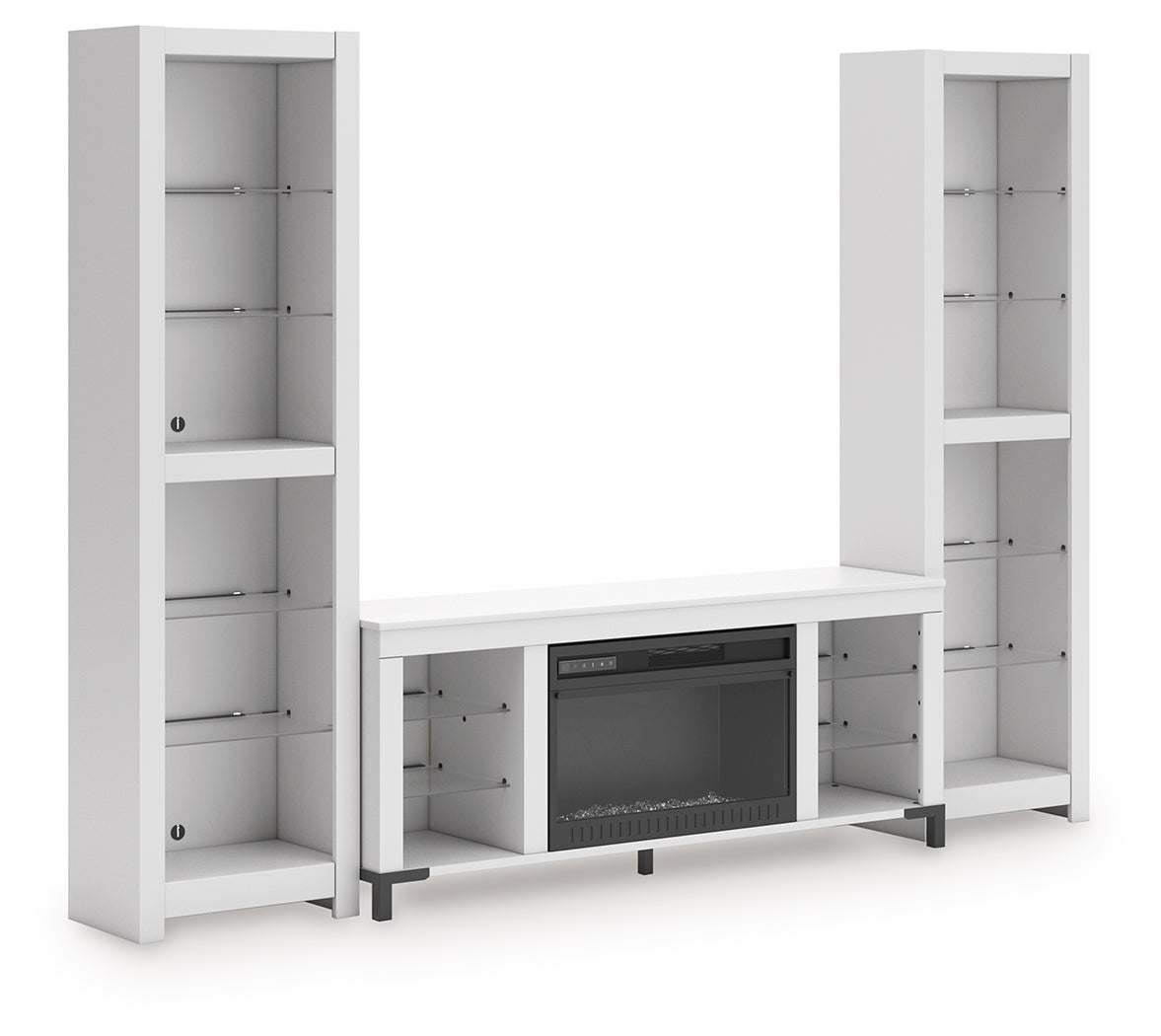Brollevi White 3-Piece Entertainment Center (Online Special Price) - Ornate Home