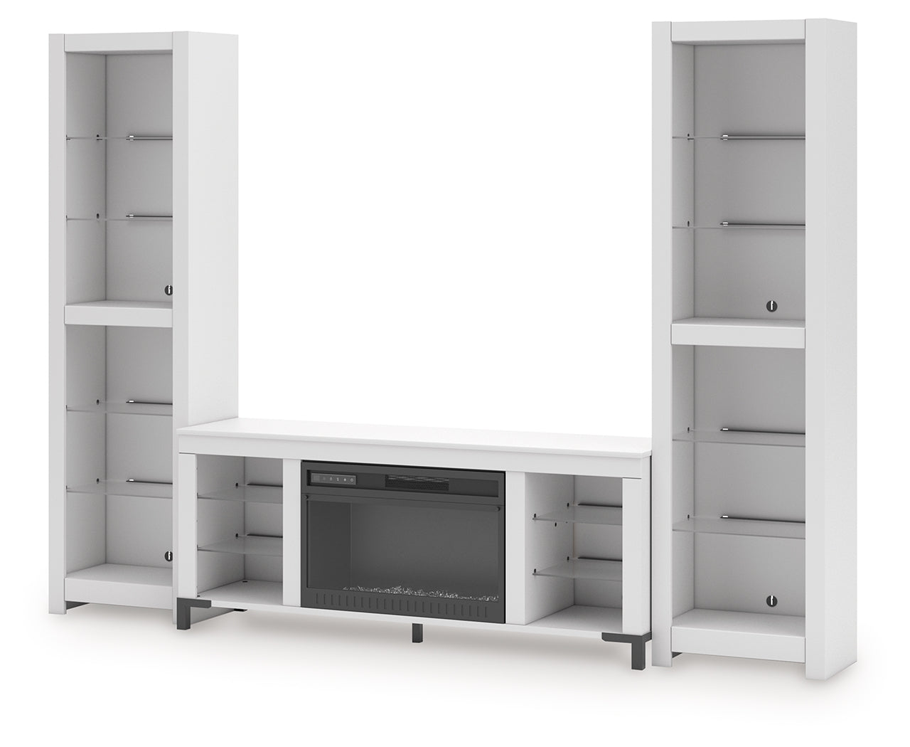 Brollevi White 3-Piece Entertainment Center (Online Special Price) - Ornate Home