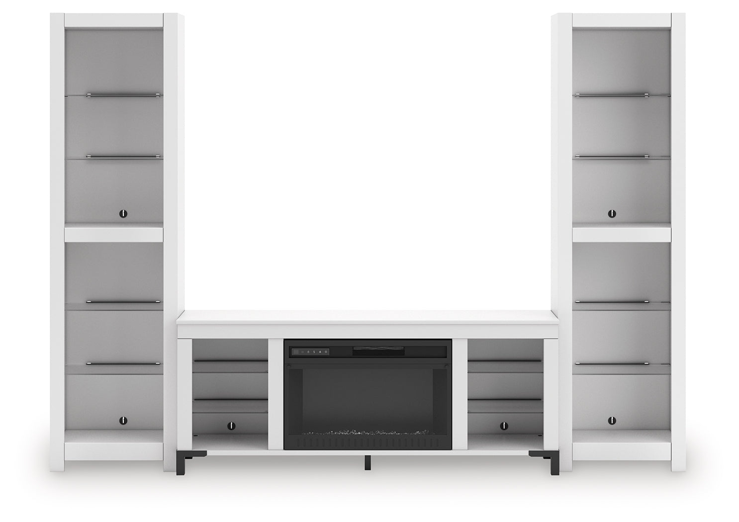 Brollevi White 3-Piece Entertainment Center (Online Special Price) - Ornate Home