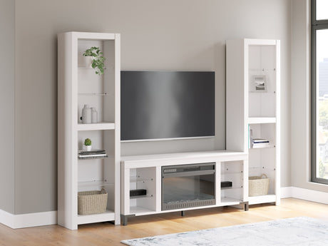 Brollevi White 3-Piece Entertainment Center - Ornate Home