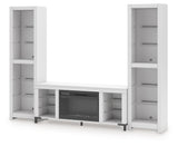 Brollevi White 3-Piece Entertainment Center - Ornate Home