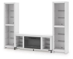Brollevi White 3-Piece Entertainment Center - Ornate Home
