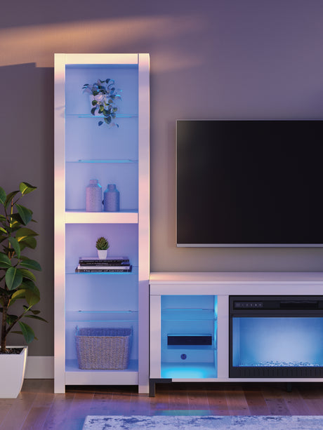 Brollevi White 3-Piece Entertainment Center - Ornate Home