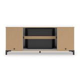 Brollevi White TV Stand with built-in Fireplace (Online Special Price) - Ornate Home