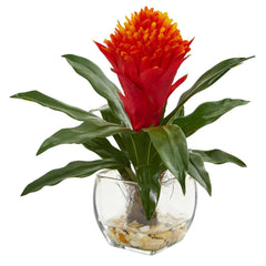 Bromeliad Artificial Plant in Vase (Set of 2) - Ornate Home