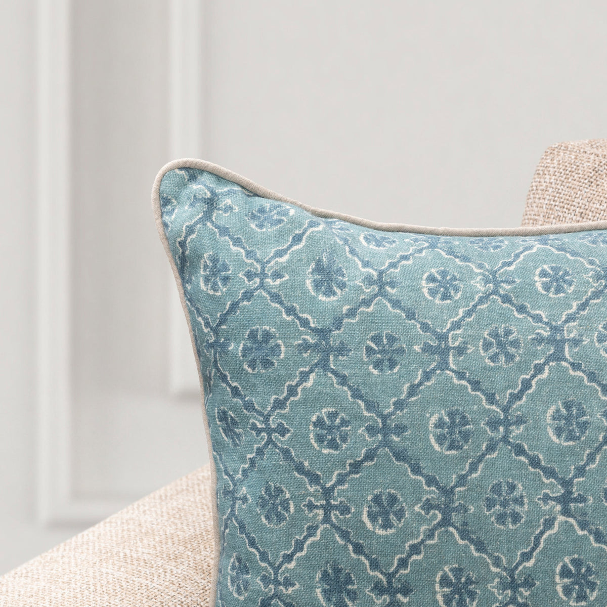 Bromley Blue 22"x22" Throw Pillow (Set of 2)