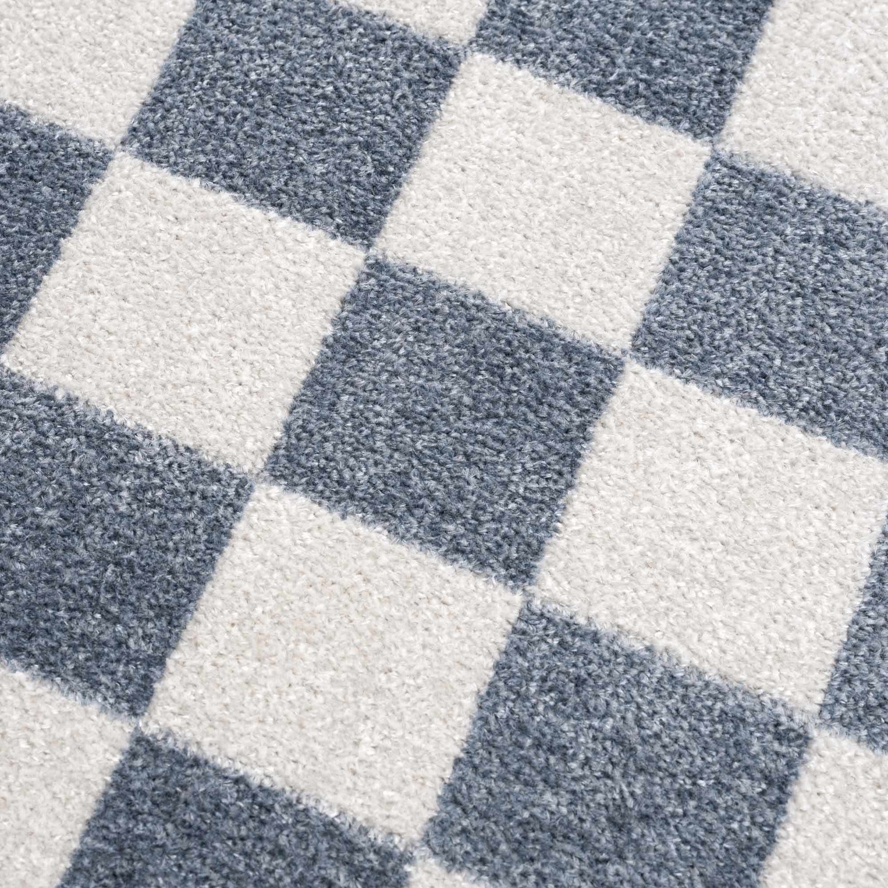 Brone Blue Checkered Washable Rug - Ornate Home