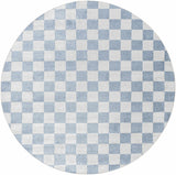 Brone Blue Checkered Washable Rug - Ornate Home