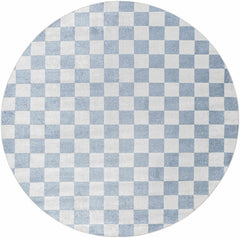 Brone Blue Checkered Washable Rug - Ornate Home