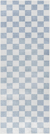 Brone Blue Checkered Washable Rug - Ornate Home