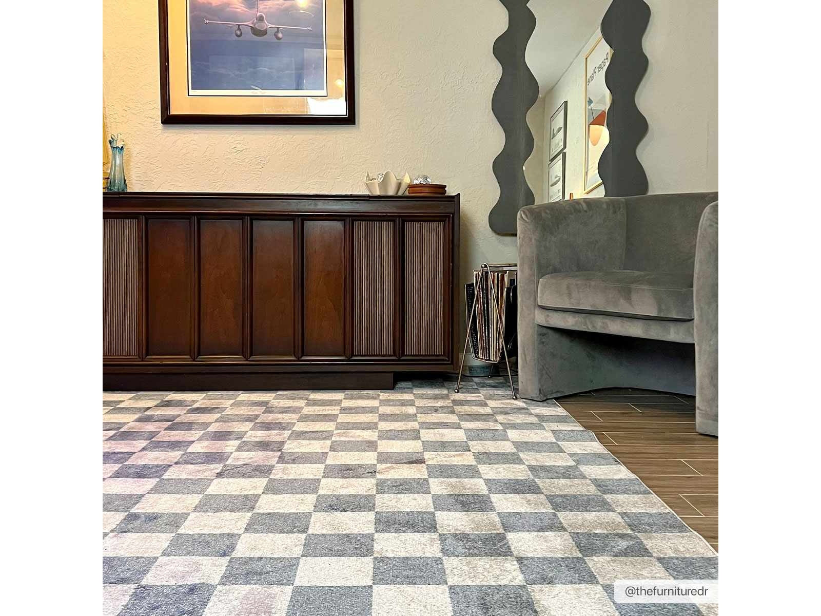 Brone Checkered Washable Area Rug - Ornate Home