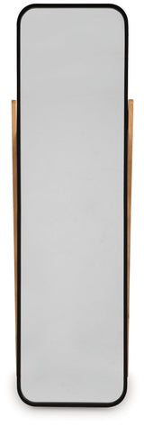 Bronick Black/Brown Floor Mirror (Online Special Price) - Ornate Home