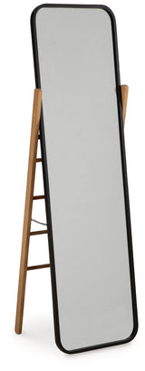 Bronick Black/Brown Floor Mirror (Online Special Price) - Ornate Home