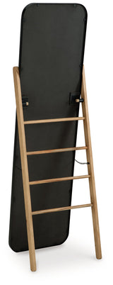 Bronick Black/Brown Floor Mirror - Ornate Home