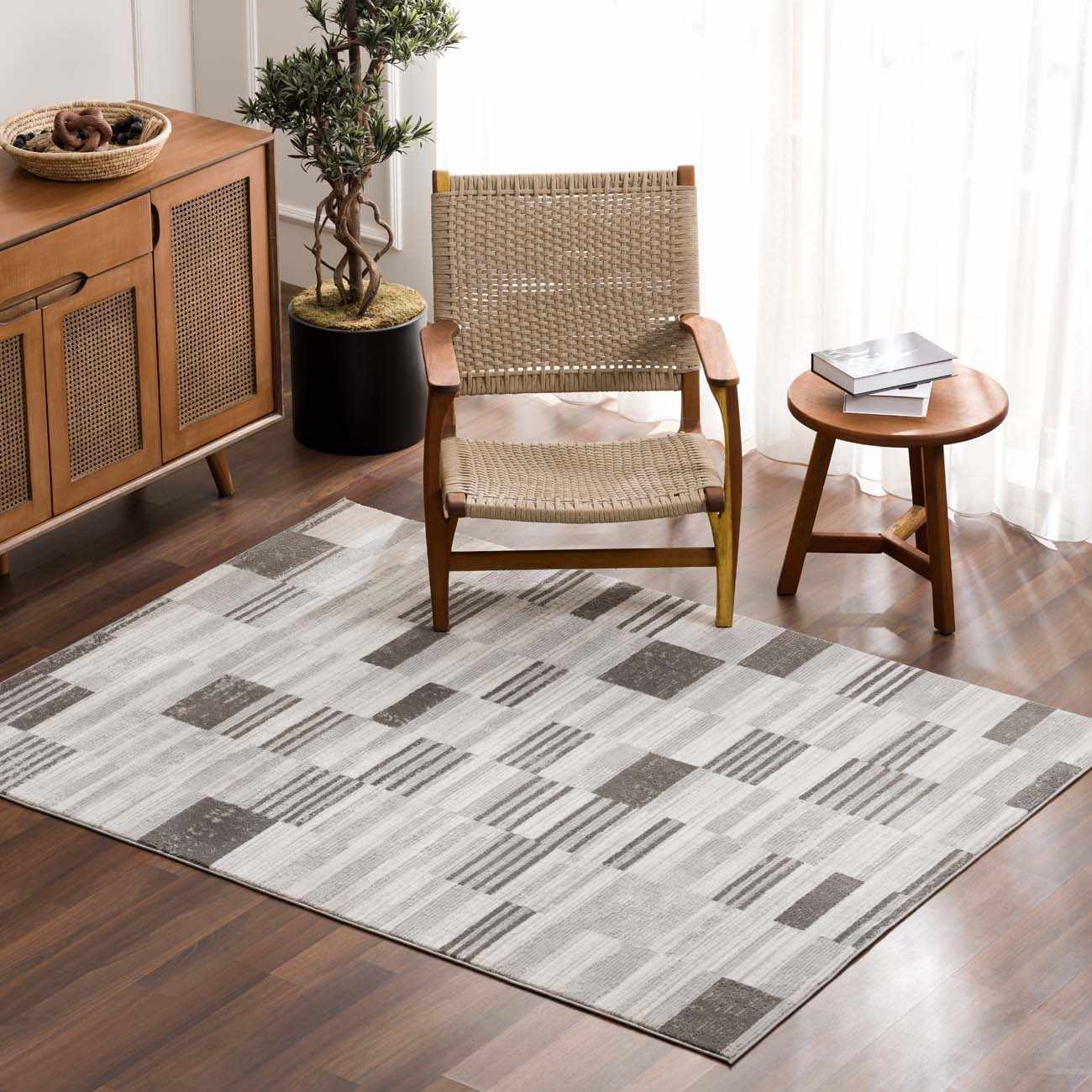 Bronka Broken-Striped Area Rug - Clearance - Ornate Home