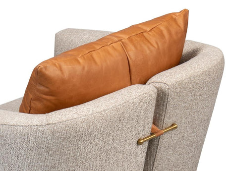 Bronson Beige Swivel Chair - Ornate Home