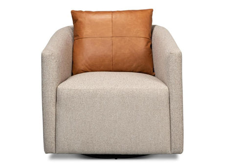 Bronson Beige Swivel Chair - Ornate Home