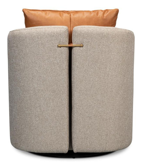 Bronson Beige Swivel Chair - Ornate Home