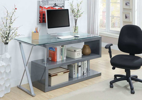 Bronwen Gray Computer Desk - Ornate Home