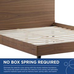 Bronwen Walnut Wood Queen Platform Bed - Ornate Home