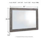 Bronyan Dark Gray Bedroom Mirror (Online Special Price) - Ornate Home