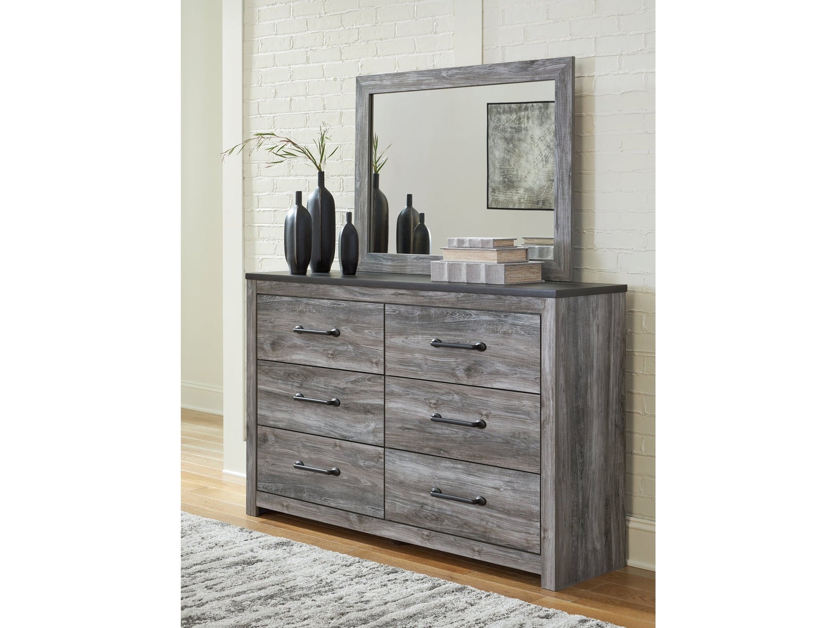 Bronyan Dark Gray Dresser and Mirror - Ornate Home