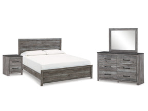 Bronyan Dark Gray King Panel Bedroom Set with Dresser, Mirror and Nightstand (Online Special Price) - Ornate Home
