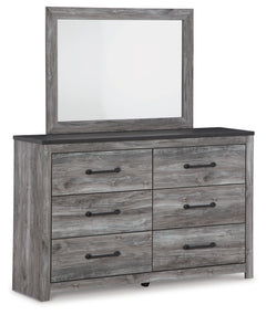 Bronyan Dark Gray King Panel Bedroom Set with Dresser, Mirror and Nightstand - Ornate Home