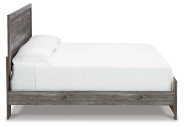 Bronyan Dark Gray King Panel Bedroom Set with Dresser, Mirror and Nightstand - Ornate Home