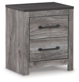 Bronyan Dark Gray King Panel Bedroom Set with Dresser, Mirror and Nightstand - Ornate Home