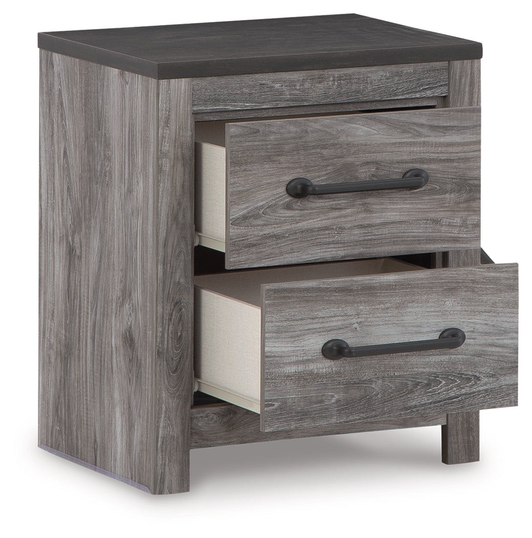 Bronyan Dark Gray King Panel Bedroom Set with Dresser, Mirror and Nightstand - Ornate Home