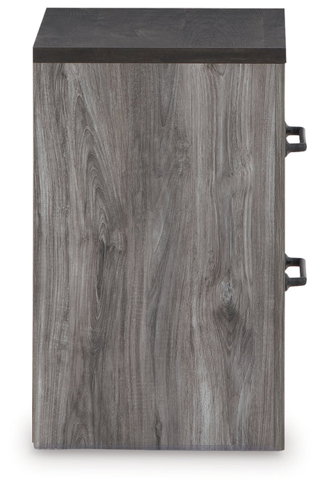 Bronyan Dark Gray King Panel Bedroom Set with Dresser, Mirror and Nightstand - Ornate Home