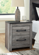 Bronyan Dark Gray King Panel Bedroom Set with Dresser, Mirror and Nightstand - Ornate Home