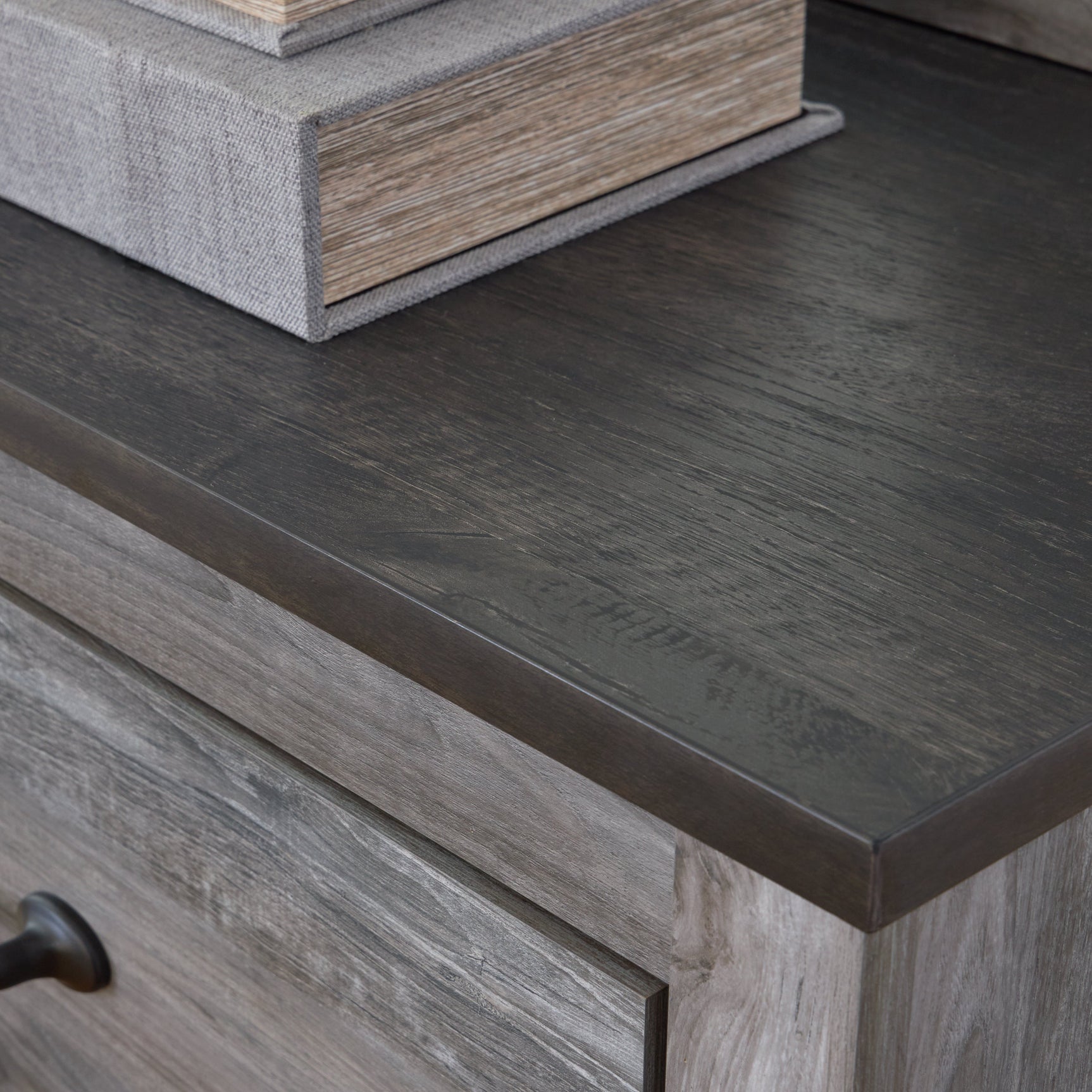 Bronyan Dark Gray Nightstand - Ornate Home