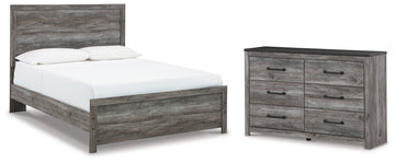 Bronyan Dark Gray Queen Panel Bed and Dresser - Ornate Home