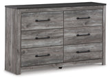 Bronyan Dark Gray Queen Panel Bed and Dresser - Ornate Home