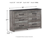 Bronyan Dark Gray Queen Panel Bed and Dresser - Ornate Home