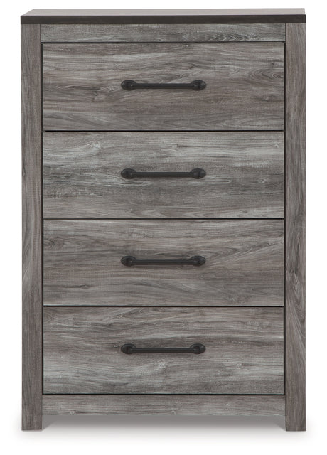 Bronyan Dark Gray Queen Panel Bedroom Set with Dresser, Mirror, Chest and 2 Nightstands - Ornate Home