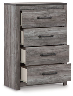 Bronyan Dark Gray Queen Panel Bedroom Set with Dresser, Mirror, Chest and 2 Nightstands - Ornate Home