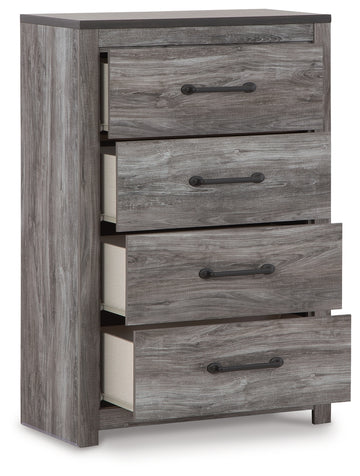 Bronyan Dark Gray Queen Panel Bedroom Set with Dresser, Mirror, Chest and 2 Nightstands - Ornate Home