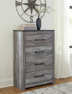 Bronyan Dark Gray Queen Panel Bedroom Set with Dresser, Mirror, Chest and 2 Nightstands - Ornate Home