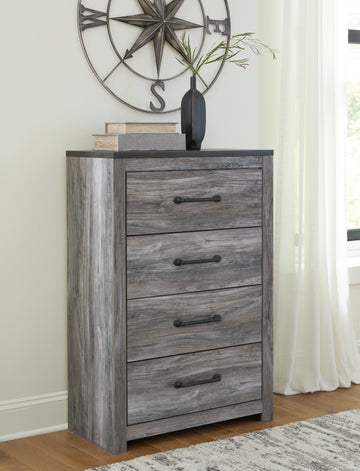 Bronyan Dark Gray Queen Panel Bedroom Set with Dresser, Mirror, Chest and 2 Nightstands - Ornate Home