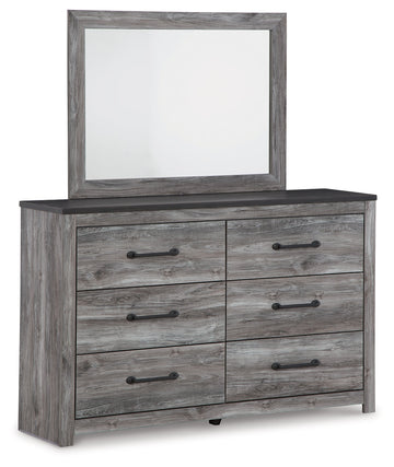Bronyan Dark Gray Queen Panel Bedroom Set with Dresser, Mirror and Nightstand - Ornate Home