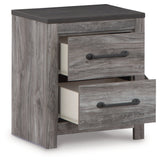Bronyan Dark Gray Queen Panel Bedroom Set with Dresser, Mirror and Nightstand - Ornate Home
