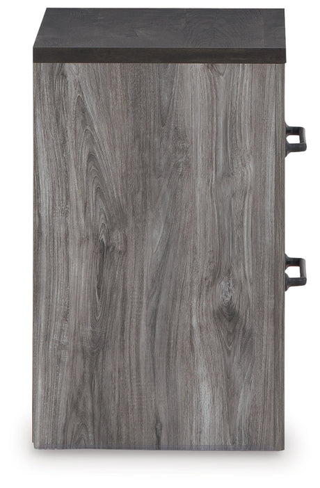 Bronyan Dark Gray Queen Panel Bedroom Set with Dresser, Mirror and Nightstand - Ornate Home